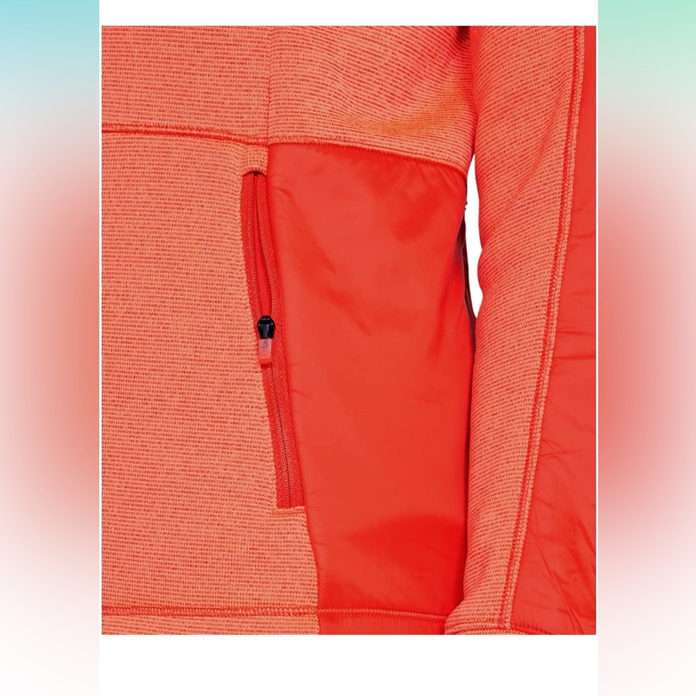 Under Armour Womens Small Neon Coral Red Orange Swacket Jacket Cold Gear Loose - Picture 5 of 8
